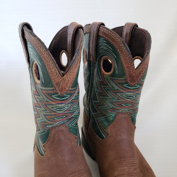 Durango® Lil Rebel Pro™ Youth Teal Western Boot Size 1 - Picture 11 of 14